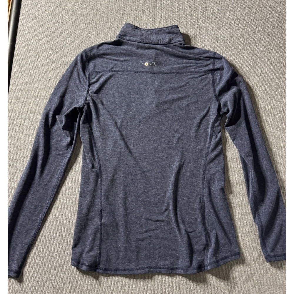 Carhartt 1/4 Zip Blue Pullover Shirt Womens Medium Force Fitted Fast Dry Reflect - Picture 10 of 11